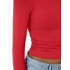 imageTrendy Queen Womens Long Sleeve Shirts Crop Tops Fall Fashion 2025 Going Out Basic Winter ClothesRed