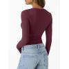 imageTrendy Queen Womens Long Sleeve Shirts Crop Tops Fall Fashion 2025 Going Out Basic Winter ClothesWinered