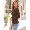 imageTrendy Queen Womens Long Sleeve Shirts Ribbed Underscrub Tops Boat Neck Basic Tees Fall Fashion Clothes 2025Brown