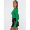 imageTrendy Queen Womens Long Sleeve T Shirts Fall Fashion 2025 Basic Crop Tops Going Out Outfits Y2k ClothesGreen