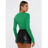 imageTrendy Queen Womens Long Sleeve T Shirts Fall Fashion 2025 Basic Crop Tops Going Out Outfits Y2k ClothesGreen