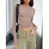 imageTrendy Queen Womens Long Sleeve T Shirts Fall Fashion 2025 Basic Crop Tops Going Out Outfits Y2k ClothesLatte