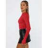 imageTrendy Queen Womens Long Sleeve T Shirts Fall Fashion 2025 Basic Crop Tops Going Out Outfits Y2k ClothesRed
