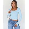 imageTrendy Queen Womens Long Sleeve Tops Going Out Top Trendy Cute Shirt Y2k Clothes Fashion Clothing Fall Outfits 2025Babyblue
