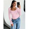 imageTrendy Queen Womens Long Sleeve Tops Going Out Top Trendy Cute Shirt Y2k Clothes Fashion Clothing Fall Outfits 2025Pink