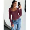 imageTrendy Queen Womens Long Sleeve Tops Going Out Top Trendy Cute Shirt Y2k Clothes Fashion Clothing Fall Outfits 2025Wine Red