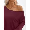 imageTrendy Queen Womens Off The Shoulder Tops Oversized Tshirts Long Sleeve 2025 Casual Basic TeesWinered