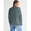 imageTrendy Queen Womens Oversized Cable Knit Crewneck SweatersDark Sage