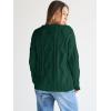 imageTrendy Queen Womens Oversized Cable Knit Crewneck SweatersGreen