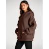 imageTrendy Queen Womens Oversized Hoodies Fleece Sweatshirts Fall Fashion 2025 Pullover Sweaters Winter ClothesChocolate Brown