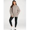 imageTrendy Queen Womens Oversized Hoodies Fleece Sweatshirts Fall Fashion 2025 Pullover Sweaters Winter ClothesCoffee Grey