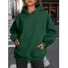 imageTrendy Queen Womens Oversized Hoodies Fleece Sweatshirts Fall Fashion 2025 Pullover Sweaters Winter ClothesDark Green