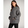 imageTrendy Queen Womens Oversized Hoodies Fleece Sweatshirts Fall Fashion 2025 Pullover Sweaters Winter ClothesDark Grey
