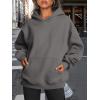 imageTrendy Queen Womens Oversized Hoodies Fleece Sweatshirts Fall Fashion 2025 Pullover Sweaters Winter ClothesDark Grey
