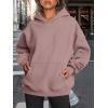 imageTrendy Queen Womens Oversized Hoodies Fleece Sweatshirts Fall Fashion 2025 Pullover Sweaters Winter ClothesDark Pink