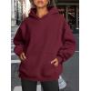 imageTrendy Queen Womens Oversized Hoodies Fleece Sweatshirts Fall Fashion 2025 Pullover Sweaters Winter ClothesDeep Red