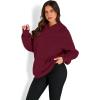 imageTrendy Queen Womens Oversized Hoodies Fleece Sweatshirts Fall Fashion 2025 Pullover Sweaters Winter ClothesDeep Red