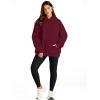 imageTrendy Queen Womens Oversized Hoodies Fleece Sweatshirts Fall Fashion 2025 Pullover Sweaters Winter ClothesDeep Red