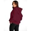 imageTrendy Queen Womens Oversized Hoodies Fleece Sweatshirts Fall Fashion 2025 Pullover Sweaters Winter ClothesDeep Red