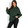 imageTrendy Queen Womens Oversized Hoodies Fleece Sweatshirts Fall Fashion 2025 Pullover Sweaters Winter ClothesForest Green