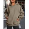 imageTrendy Queen Womens Oversized Hoodies Fleece Sweatshirts Fall Fashion 2025 Pullover Sweaters Winter ClothesLight Coffee