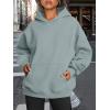 imageTrendy Queen Womens Oversized Hoodies Fleece Sweatshirts Fall Fashion 2025 Pullover Sweaters Winter ClothesLight Green