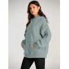 imageTrendy Queen Womens Oversized Hoodies Fleece Sweatshirts Fall Fashion 2025 Pullover Sweaters Winter ClothesLight Green