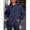imageTrendy Queen Womens Oversized Hoodies Fleece Sweatshirts Fall Fashion 2025 Pullover Sweaters Winter ClothesNavy
