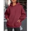 imageTrendy Queen Womens Oversized Hoodies Fleece Sweatshirts Fall Fashion 2025 Pullover Sweaters Winter ClothesRed