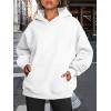 imageTrendy Queen Womens Oversized Hoodies Fleece Sweatshirts Fall Fashion 2025 Pullover Sweaters Winter ClothesWhite