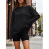 imageTrendy Queen Womens Oversized Long Sleeve T Shirts 2025 Basic Crewneck Tee Fall Tops Casual Workout Y2K ClothesBlack