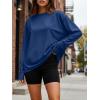 imageTrendy Queen Womens Oversized Long Sleeve T Shirts 2025 Basic Crewneck Tee Fall Tops Casual Workout Y2K ClothesBlue