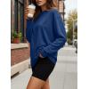 imageTrendy Queen Womens Oversized Long Sleeve T Shirts 2025 Basic Crewneck Tee Fall Tops Casual Workout Y2K ClothesBlue