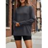 imageTrendy Queen Womens Oversized Long Sleeve T Shirts 2025 Basic Crewneck Tee Fall Tops Casual Workout Y2K ClothesDeepgrey