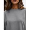 imageTrendy Queen Womens Oversized Long Sleeve T Shirts 2025 Basic Crewneck Tee Fall Tops Casual Workout Y2K ClothesGrey