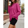 imageTrendy Queen Womens Oversized Long Sleeve T Shirts 2025 Basic Crewneck Tee Fall Tops Casual Workout Y2K ClothesHotpink