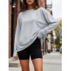 imageTrendy Queen Womens Oversized Long Sleeve T Shirts 2025 Basic Crewneck Tee Fall Tops Casual Workout Y2K ClothesLightgrey