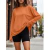 imageTrendy Queen Womens Oversized Long Sleeve T Shirts 2025 Basic Crewneck Tee Fall Tops Casual Workout Y2K ClothesOrange