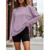 imageTrendy Queen Womens Oversized Long Sleeve T Shirts 2025 Basic Crewneck Tee Fall Tops Casual Workout Y2K ClothesPurple