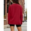 imageTrendy Queen Womens Oversized Long Sleeve T Shirts 2025 Basic Crewneck Tee Fall Tops Casual Workout Y2K ClothesRed