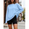 imageTrendy Queen Womens Oversized Long Sleeve T Shirts 2025 Basic Crewneck Tee Fall Tops Casual Workout Y2K ClothesSkyblue