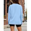 imageTrendy Queen Womens Oversized Long Sleeve T Shirts 2025 Basic Crewneck Tee Fall Tops Casual Workout Y2K ClothesSkyblue