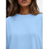 imageTrendy Queen Womens Oversized Long Sleeve T Shirts 2025 Basic Crewneck Tee Fall Tops Casual Workout Y2K ClothesSkyblue