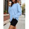 imageTrendy Queen Womens Oversized Long Sleeve T Shirts 2025 Basic Crewneck Tee Fall Tops Casual Workout Y2K ClothesSkyblue