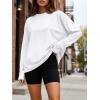 imageTrendy Queen Womens Oversized Long Sleeve T Shirts 2025 Basic Crewneck Tee Fall Tops Casual Workout Y2K ClothesWhite