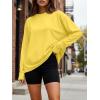 imageTrendy Queen Womens Oversized Long Sleeve T Shirts 2025 Basic Crewneck Tee Fall Tops Casual Workout Y2K ClothesYellow