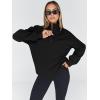 imageTrendy Queen Womens Oversized Sweatshirts Fall Sweaters Fashion Hoodies Half Zip Pullover Long Sleeve Shirts ClothesBlack