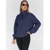 imageTrendy Queen Womens Oversized Sweatshirts Fall Sweaters Fashion Hoodies Half Zip Pullover Long Sleeve Shirts ClothesDarkblue