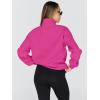 imageTrendy Queen Womens Oversized Sweatshirts Fall Sweaters Fashion Hoodies Half Zip Pullover Long Sleeve Shirts ClothesHotpink