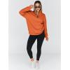 imageTrendy Queen Womens Oversized Sweatshirts Fall Sweaters Fashion Hoodies Half Zip Pullover Long Sleeve Shirts ClothesOrange